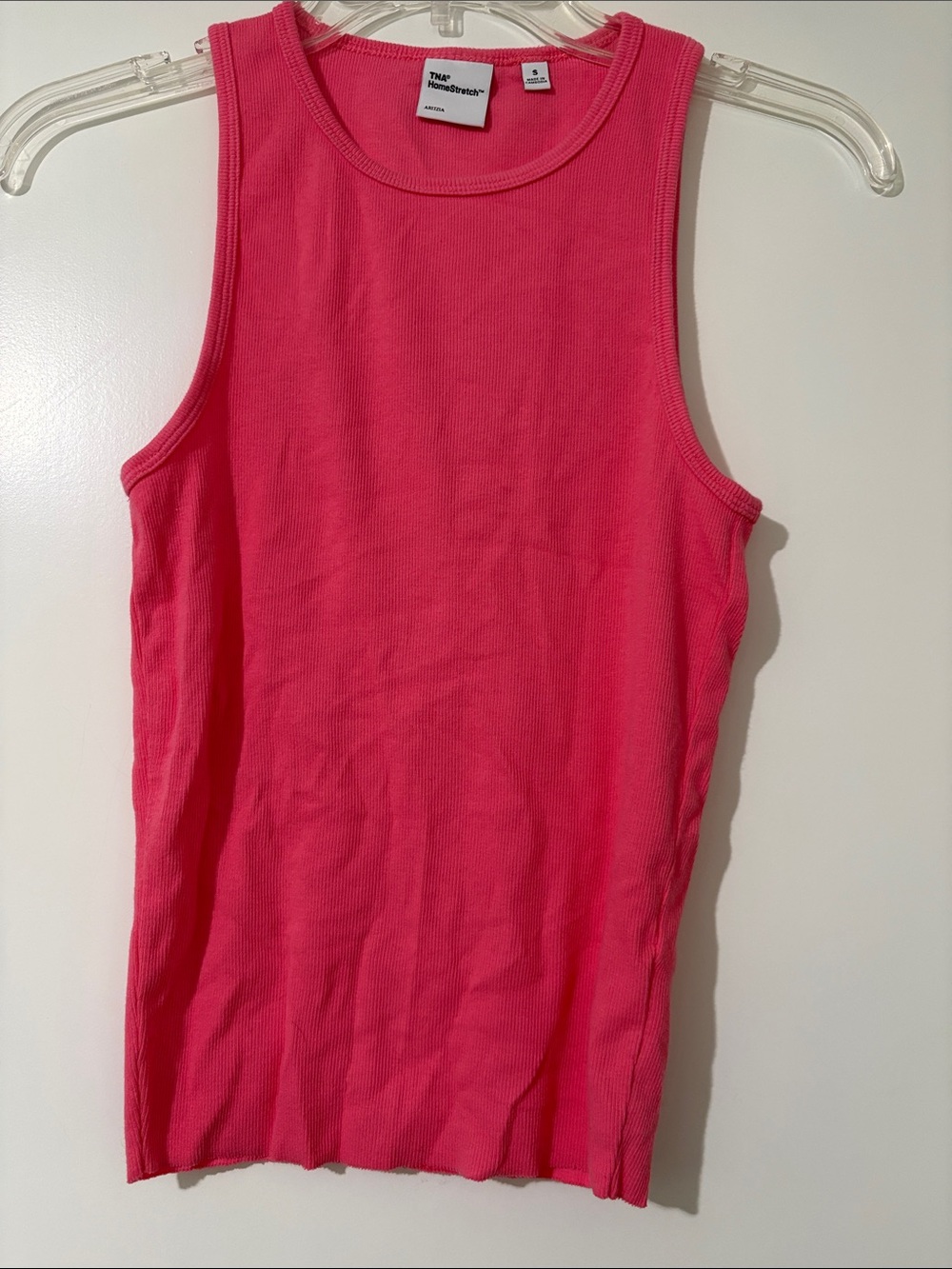 Aritzia TNA Homestretch Ribbed Sleeveless Top - Pink